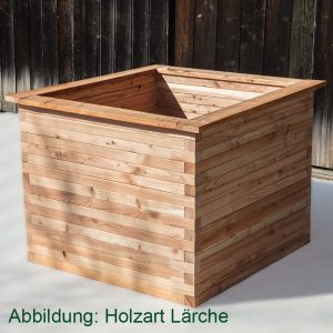 Hochbeet heimische Lärche Kantholz gehobelt 110x100x80cm